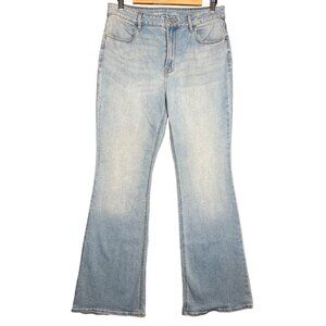 Old Navy Womens Jeans High Rise Wow Flare Size 12 Light Wash Stretch Boho Casual